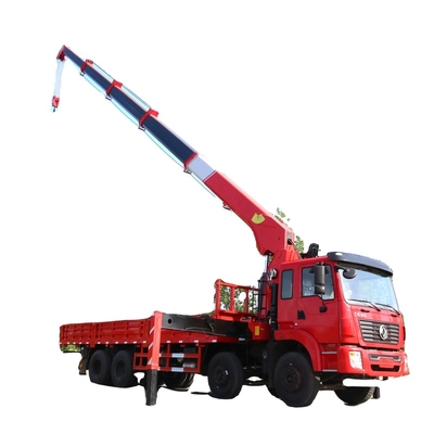 TRUCK CRANE Hot Sale Telescopic Straight Boom Cranes Truck-Mounted 16 Tons Hydraulic With Cargo Box